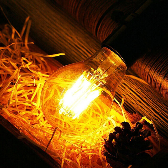 7W 2500K LED Light Bulbs Vintage Exposed Filament Smoke Glass LED with a Medium E27 Base Light Bulb Original Vintage 