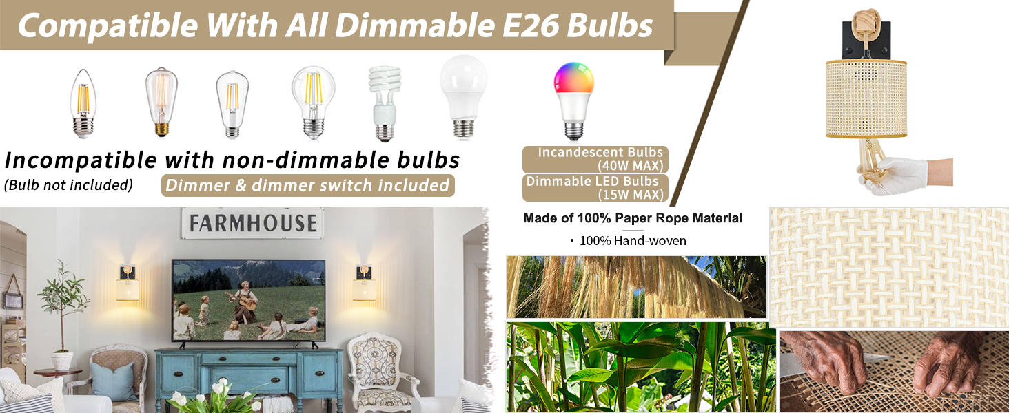 Rustic Indoor Wall Mount Light Fixtures for Bedroom (2)