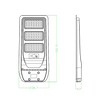 150W Integrated Solar Street Light 2700-6500K 5V 15W Solar Panel ABS Material