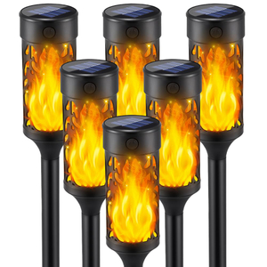 Solar Lights Outdoor Waterproof, Solar Tiki Torches with Flickering Flame, Solar Lights for Outside Decor, Solar Powered Outdoor Lights for Yard, LED Solar Garden Lights for Pathway Garden Decor Visit