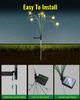 4 Pack Solar Garden Lights,2 Lighting Modes Waterproof Firefly Lights with Artificial Green Leaves & Branches,32 LED Big Bulb Solar Lights Outdoor Swaying Light for Yard Patio Pathway Decor