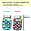 Solar Outdoor Mosaic Lantern,Solar Lights Outdoor Hanging Lanterns Rechargeable Waterproof Table lamp Mosaic Night Light for Garden, Patio, Party, Yard, Outdoor/Indoor Decorations 