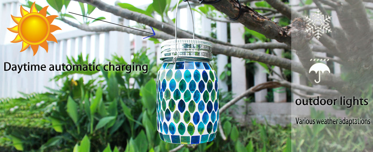 Solar Outdoor Mosaic Lantern (9)