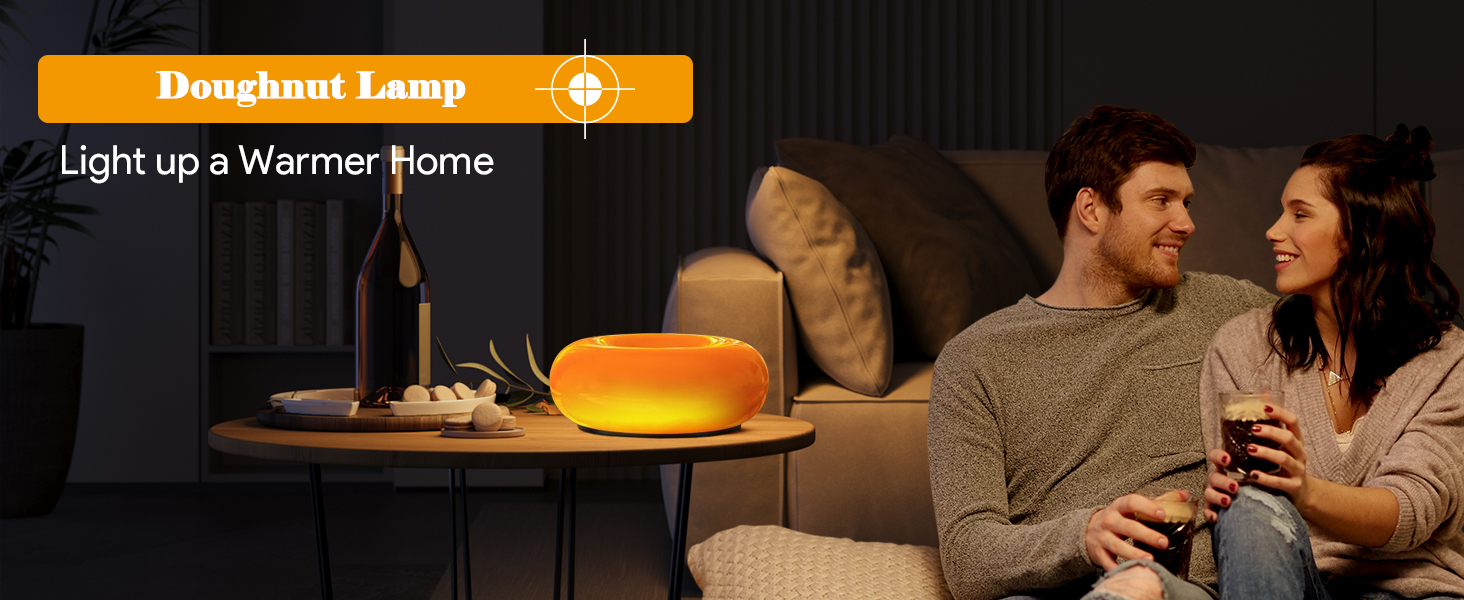Modern Orange Donut Lamp (1)