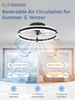 Ceiling Fans with Lights and Remote, Low Profile Ceiling Fans, 3000-6000K Dimmable Modern Flush Mount LED Fan Light, 6 Wind Speeds, White Fandelier Ceiling Fans with Lights for Bedroom 