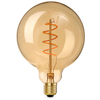 Spiral LED Edison Bulbs E27 Screw, Non Flicker, 4W Retro Filament LED Vintage Light Bulbs, Soft Warm White 2200K,Amber Glass, 40 Watts Equivalent, Amber Tungsten Lamp