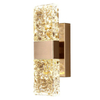 Modern Crystal LED Wall Light, Water Ripple Design Wall Lamp, Gold Wall Sconce, Up and Down Wall Light, Bathroom Vanity Light, Crystal Lamp for Living Room, Bedroom, Bedside