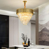 Modern Gold Crystal Chandelier Crystal Pendant Chandeliers, Crystal Hanging Lighting for Dining Room Living Room Entryway Foyer Crystal Ceiling Pendant Light 400Mm 600Mm 800Mm