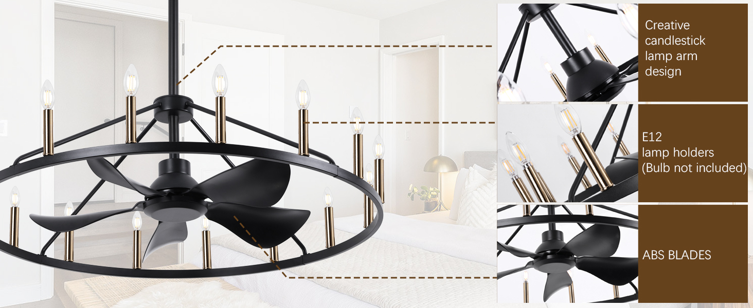 Wagon Wheel Ceiling Fan (4)