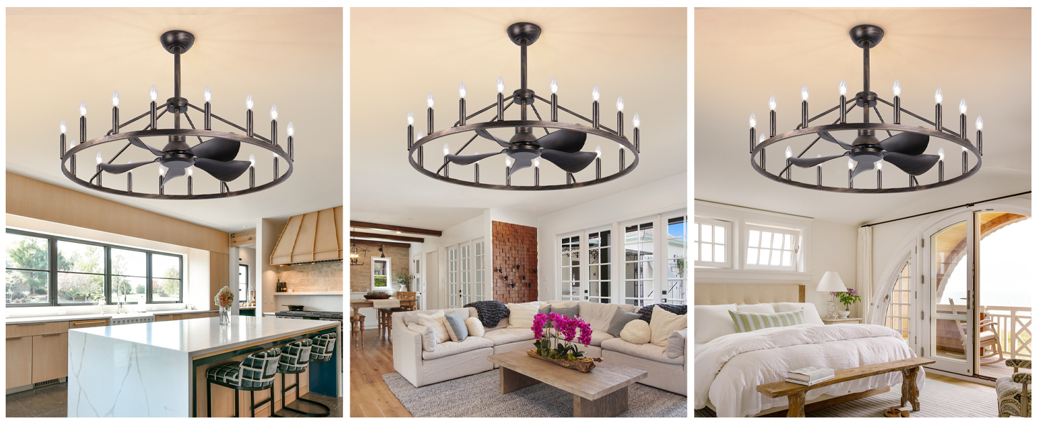 Wagon Wheel Ceiling Fan (6)