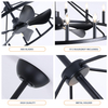 43" Wagon Wheel Ceiling Fan with 16-Lights, Adjustable Height Farmhouse Fandelier Chandelier for Living Room, E12 Bulb Compatible, Perfect for Summer Cooling and Winter Air Circulation 