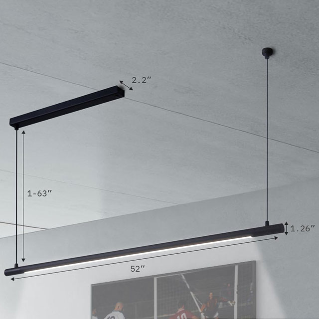 LED Billiard Pool Table Light, Non-Flickering Evenly Distributed Light Source Adjustable Height Bright White 3000K/4000K/6000K for Billiards Room, Snooker Table, Kitchen Island