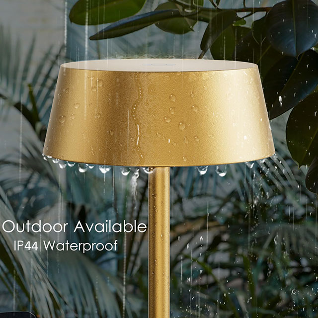 Table Lamps,Battery Operated Table Lamp Cordless Outdoor Touch LED Table Lamp for Restaurant/Living Room/Bedroom 3000K-6000K IP44 Waterproof Battery Capacity 1200mA*2