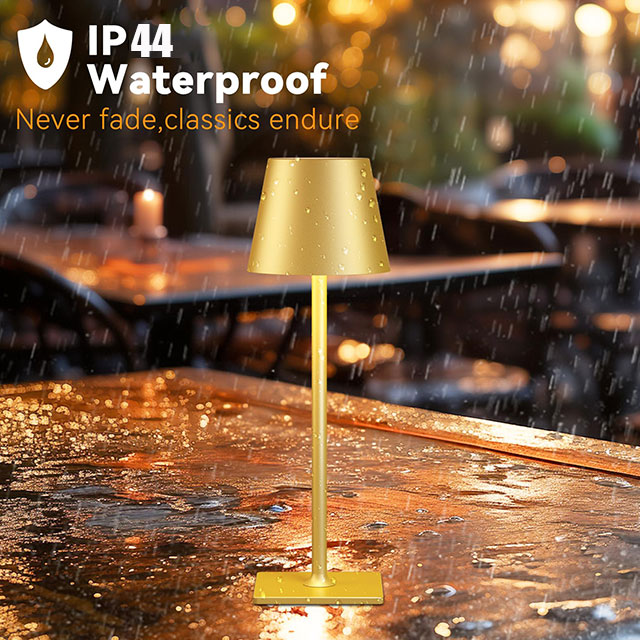 Gold Table Lamps Rechargeable, Cordless Lamp with 26000mAh Battery Operated,Wireless Lamp for Restaurant Home Dinner Dining Kitchen Outdoor Patio,Waterproof & Portable IP44