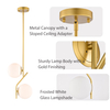 Pendant Light Fixture Glass Globe Pendant Light Mid Century Pendant Lights 2-Light Modern Pendant Light for Dining Room 