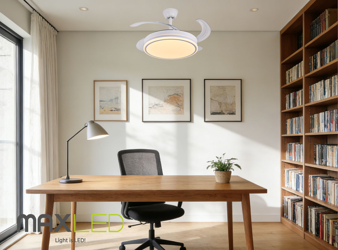 Maxled, Light is Led! Deckenventilator mit Beleuchtung – Kompakt, Leise & Vielseitig