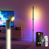 RGB+IC Floor Lamp, Smart LED Corner Lamp with Music Sync and 16 Million DIY Colors, App & Remote Control, 360° Rotating Standing Floor Lamp with Spotlight for Bedroom Living Room 