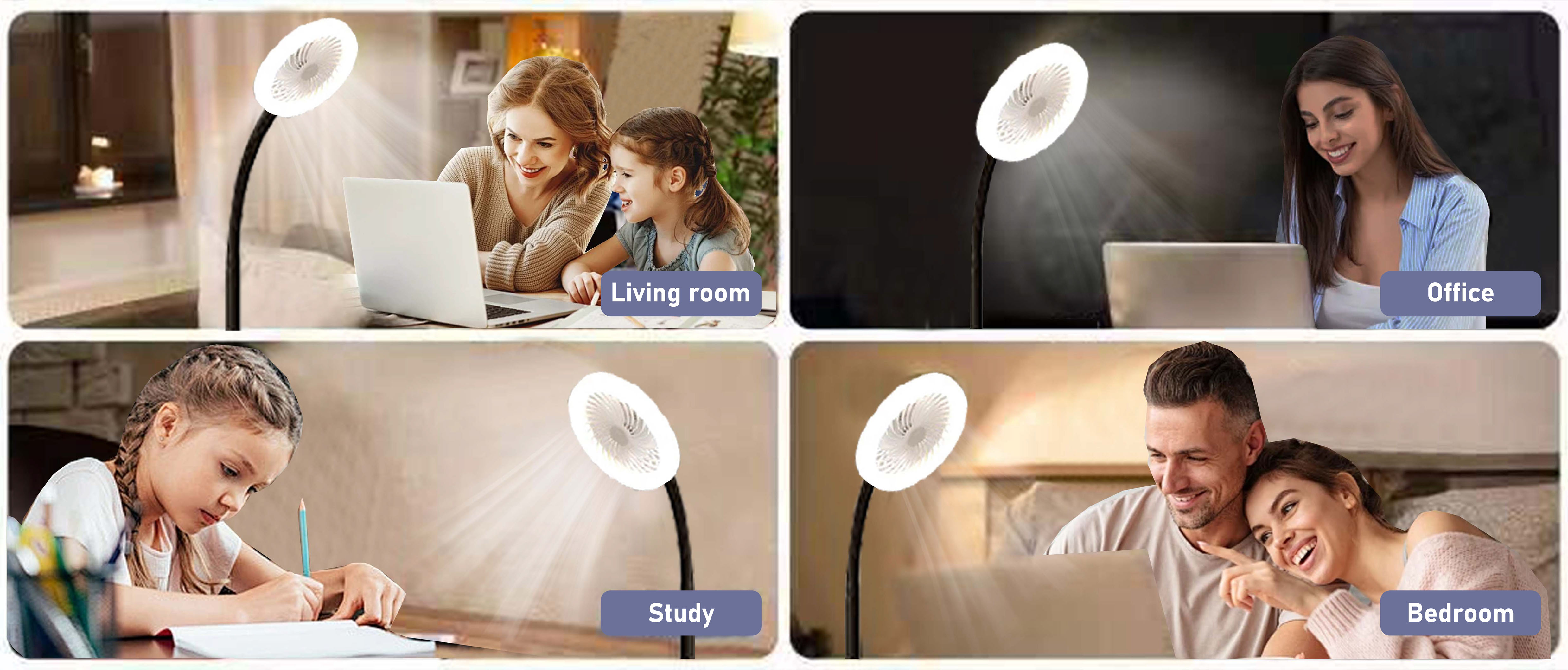 Floor Lamp with Fan Fan Light (4)