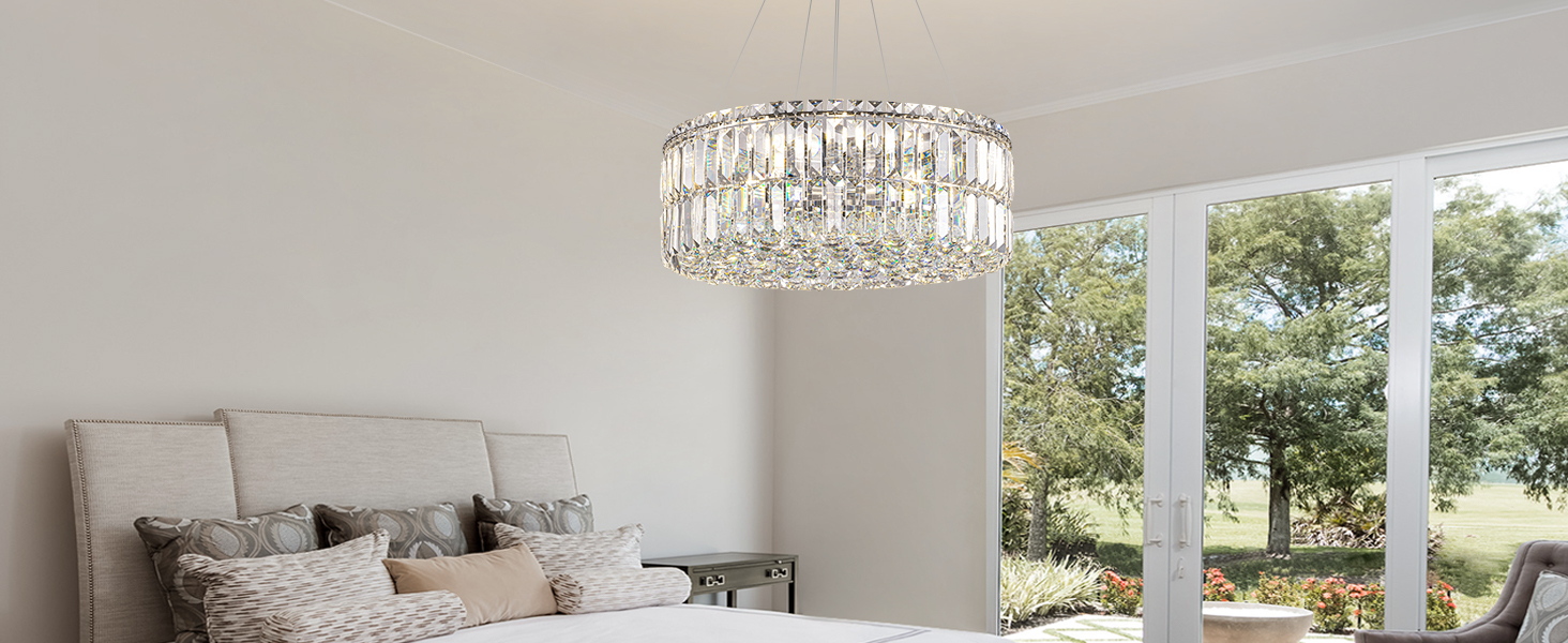 20 Raindrop Crystal Chandeliers 8-Lights (9)