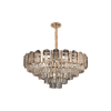 High Quality Electroplated Iron Material LED Gold Modern Glass Crystal Pendant E14 Lamp Head