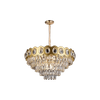 9300 Electroplated Iron LED Gold Modern Crystal Pendant Lamp E14 Head 500MM 750MM