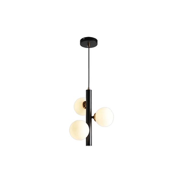 Cream Glass Black And White LED Modern Pendant Light G9 Head 3 Bulbs