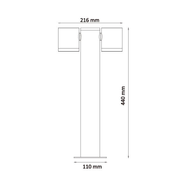 Modern Design LED Outdoor Lighting Double Head GU10 Bulb Excluded Outdoor Lighting