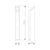 Matt Black 30 Inches/780mm Height IP54 Waterproof 4000K Daylight LED Outdoor Lawn Lamp For Path Iluminated Decoration