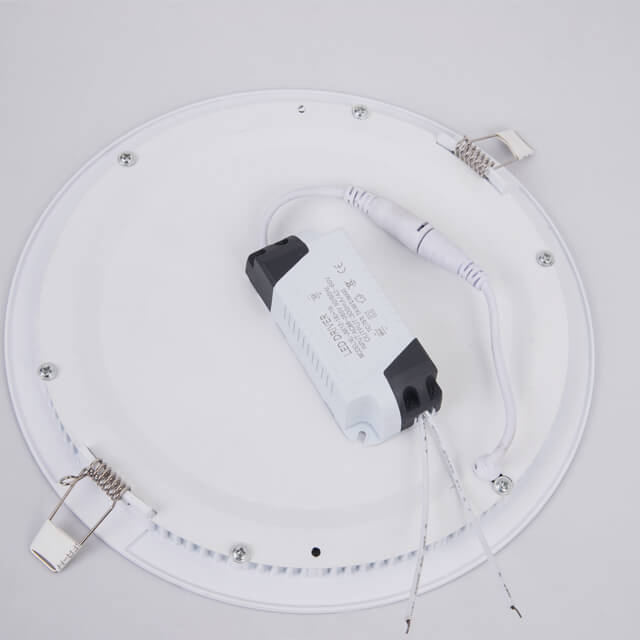 24Watt Recessed Light White Rim Round LED Panel Light 300mm for Indoor