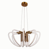 Φ600*H1500MM 60W 3000K brass coloured lamp head, white tube modern LED pendant lamp Made in China