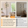 Dimmable Floor Lamp,Farmhouse Industrial Floor Lamp Standing Tree Lamp with Elegant Teardrop Cage Tall Lamps for Living Room Bedroom Office Dining Room 