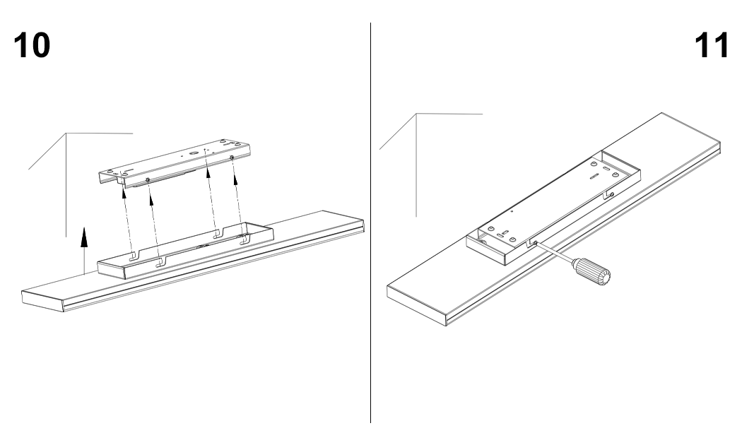 8.Schematic diagram of product installation IP44 indoor lighting 3000K-4000K-6000K adjustable LED purification lamp 20W-30W-40W adjustable wholesale aluminum alloy lamp tube 5-year warranty