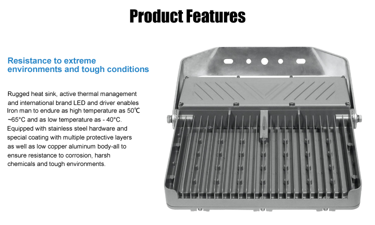 2. Explosion-proof floodlight resistant to extreme environment and harsh conditions 150W 200W 240W LED modern explosion-proof floodlight made in China 100-277VAC