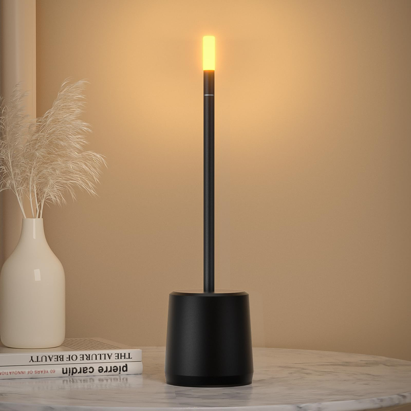 Rechargeable Table Lamp LED Cordless Desk Lamp 2400mAh Battery Operated Cool lamp with 3 Color stepless dimmable Touch Control