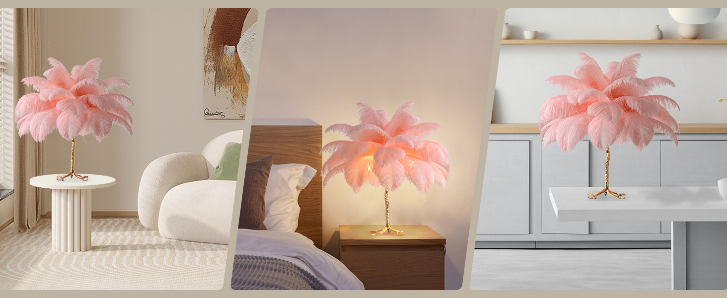 Ostrich Feather Table Lamp (7)