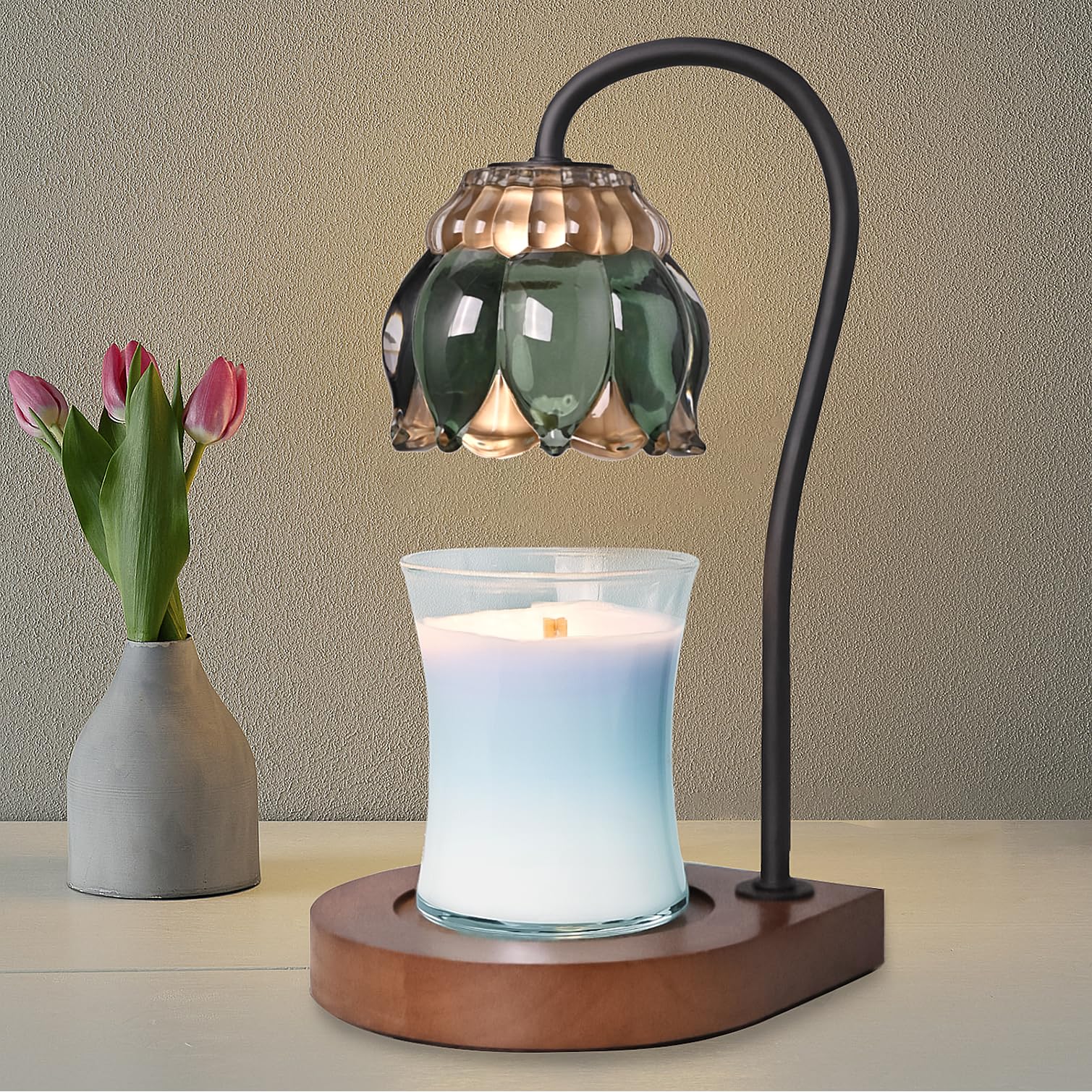  Candle Warmer Lamp - Electric Candle Lamps Timer Adjustable Height, Compatible with All Jar Candles, Gift for Mom, Dimmable Candle Warmer, Candle Holders for Home Decor