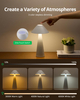 Magnetic Cordless Table Lamp, Rechargeable LED Lamp with Rotatable Shade, 3-Color Dimming for Home Use 
