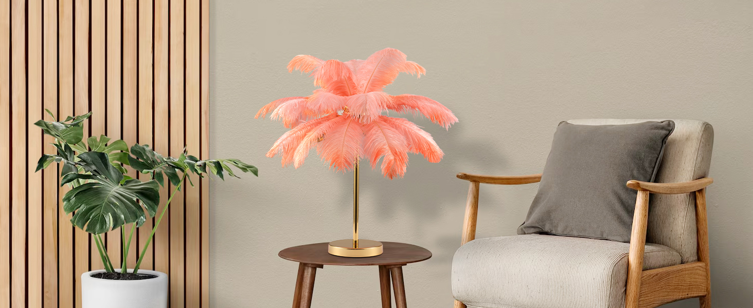 Ostrich Feather Table Lamp (6)