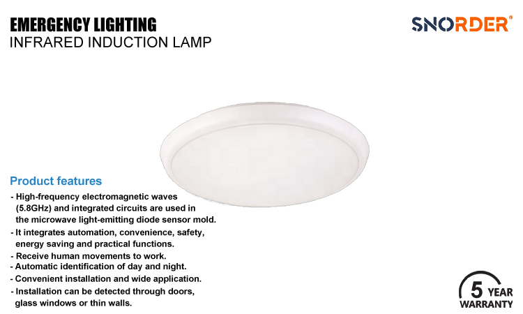 1. Product features 5-year warranty best-selling LED Modern induction lamp Wattage 21W (200PCLED) 2000LM, IP65 waterproof and dustproof IK10 explosion-proof, CCT adjustable and brightness adjustable