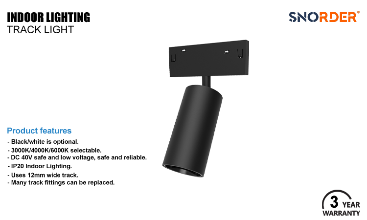 5. 12W China-made LED modern track lamp 3000K 4000K 6000K can choose DC40V wholesale modern magnetic track lamp with 3-year warranty IP20 indoor lighting