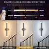 Modern Black Wall Scones Light 22.8Inch Wall Lamps with Remote Control Dimmable Color Temperature, Acrylic LED Vanity Lighting for Living Room Hallway Bathroom Bedroom Stairs