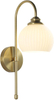 1-Lighting Milk Ribbed Glass Wall Sconce Indoor Gold and White Wall Sconce Minimalist Slim Long Sconces Brass Hallway Wall Light Fixtures Globe Vanity Lights for Bathroom Bedroom
