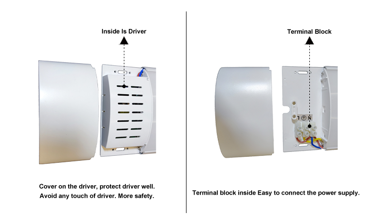 3. Drive and wiring board, wholesale LED purification three-proof lights, voltage 220-240V, IP20 indoor lighting, adjustable 3CCT, 3-year warranty, 30W 40W 50W 60W optional, RA80, DF0.9