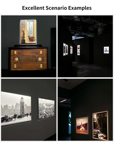 LED Track Light Head, Shapeable Light, Adjustable Directional Aperture Shape for Museum Art Gallery 