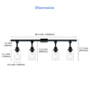 H-Type Track Lighting Heads Black with 39.3 Inches H-Type Tracking Rail, Ceiling Track Lighting Fixtures Replacement Heads with Clear Glass Shade Modern Ceiling Spotlight, E26 Bulb Base