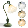 Flower Table Lamp,LED Reading Light Bedside Vintage Flower Night Light,3 Colors Modes Kawaii Bedside Lamps Decor,Living Room Bedroom Room Lighting Table Lamps Home Decoration