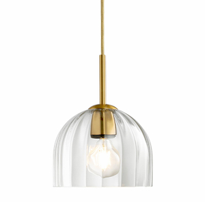 Modern Industrial Pendant Lights, Amber Glass Bell Shape Pendant Lights Kitchen Island with Matte Finished Metal Pendant Light Fixtures 