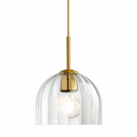 Modern Industrial Pendant Lights, Amber Glass Bell Shape Pendant Lights Kitchen Island with Matte Finished Metal Pendant Light Fixtures 