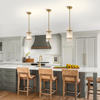 Modern Crystal Pendant Light for Kitchen Island, Gold Luxury Mini Water Ripple Glass Chandelier Lights Fixture, Modern square Adjustable Hanging Pendant Lighting for Dining Room Bedroom