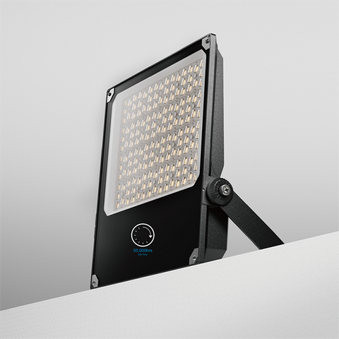 6 Wattages To Choose From 3CCT Dimmable Black Outdoor Floodlight IK08 Explosion Proof Design IP66 Waterproof Lighting